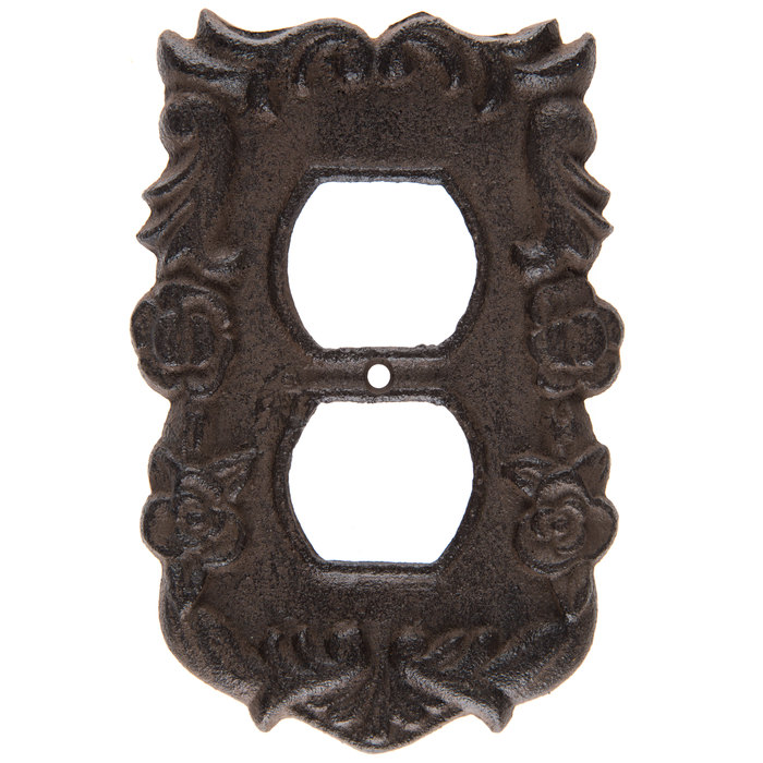 Rust Floral Swirl Cast Iron Outlet Cover Hobby Lobby 1203405